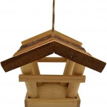 Dehner Natura Colorado Wild Bird Feeder Approx. 27 x 27 x 25 cm, fir/pine wood, brown