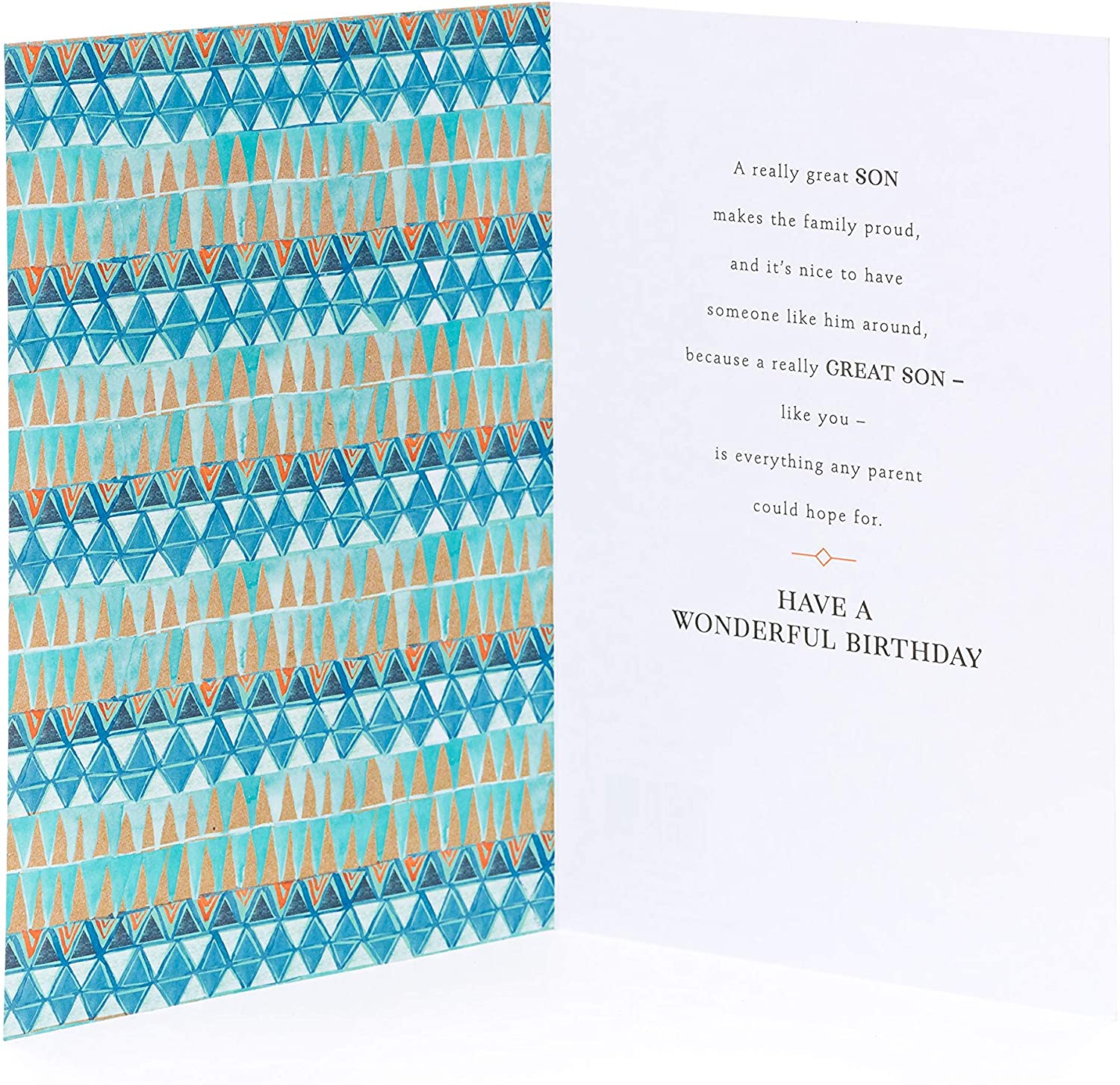 UK Greetings Birthday Card for Son - Poem Design, Multi, 149mm x 195mm - Image 2