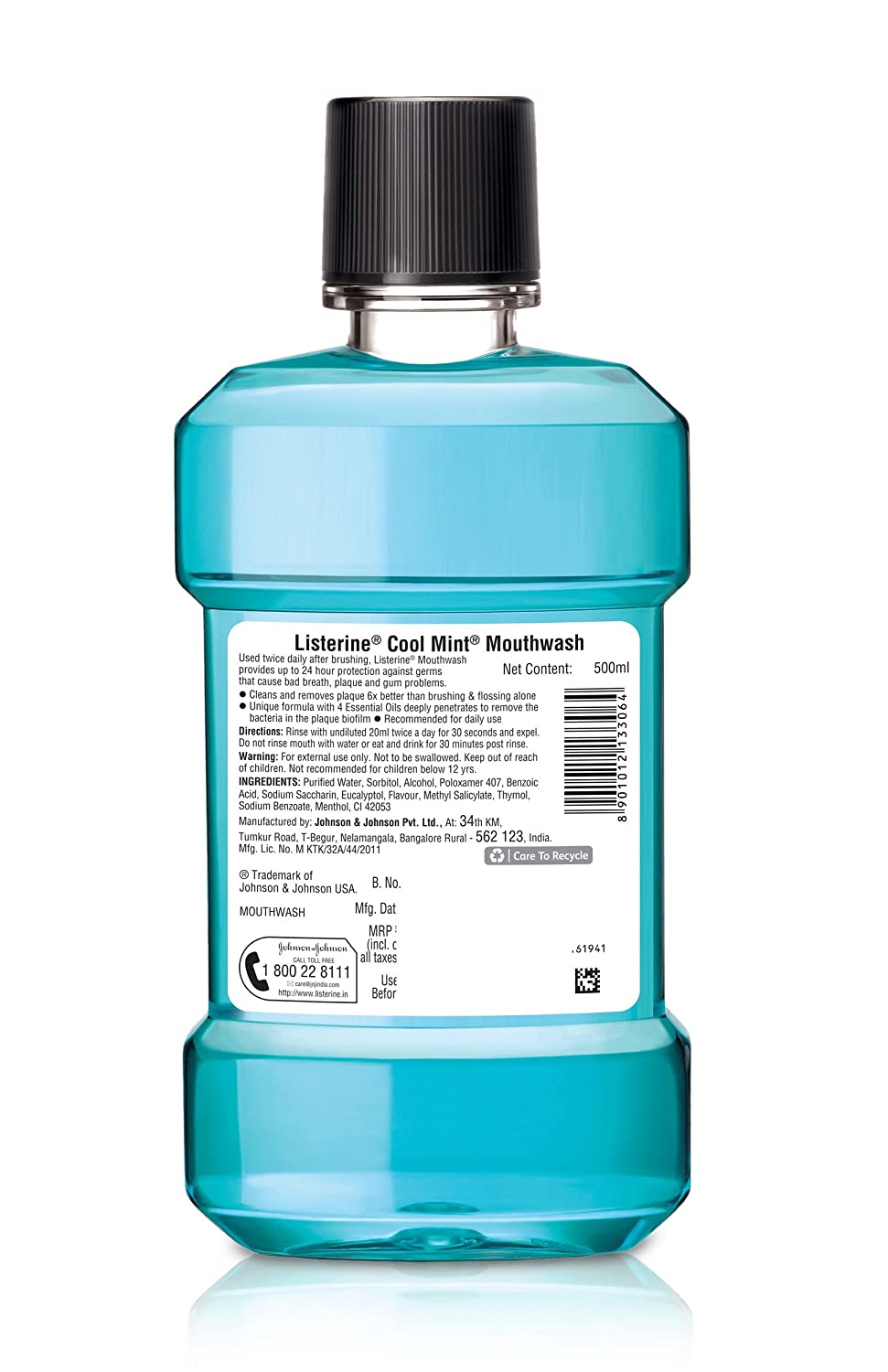 LISTERINE MOUTHWASH COOLMINT 500ML, 1'S, 500 ml (Pack of 1) - Image 2