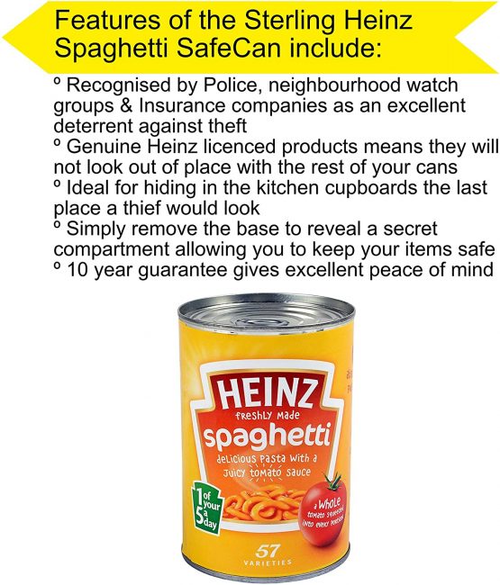Sterling 203HS SafeCan Heinz Spaghetti - Secret Stash Hidden Storage, One Size - Image 2
