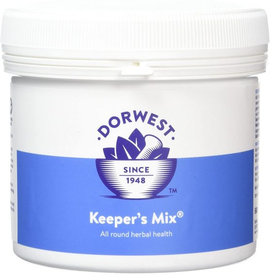 Dorwest Herbs Keepers Mix Powder for Dogs and Cats 500g - Perfect raw feeding supplement, 8 nutritious pure herbs for all round herbal health