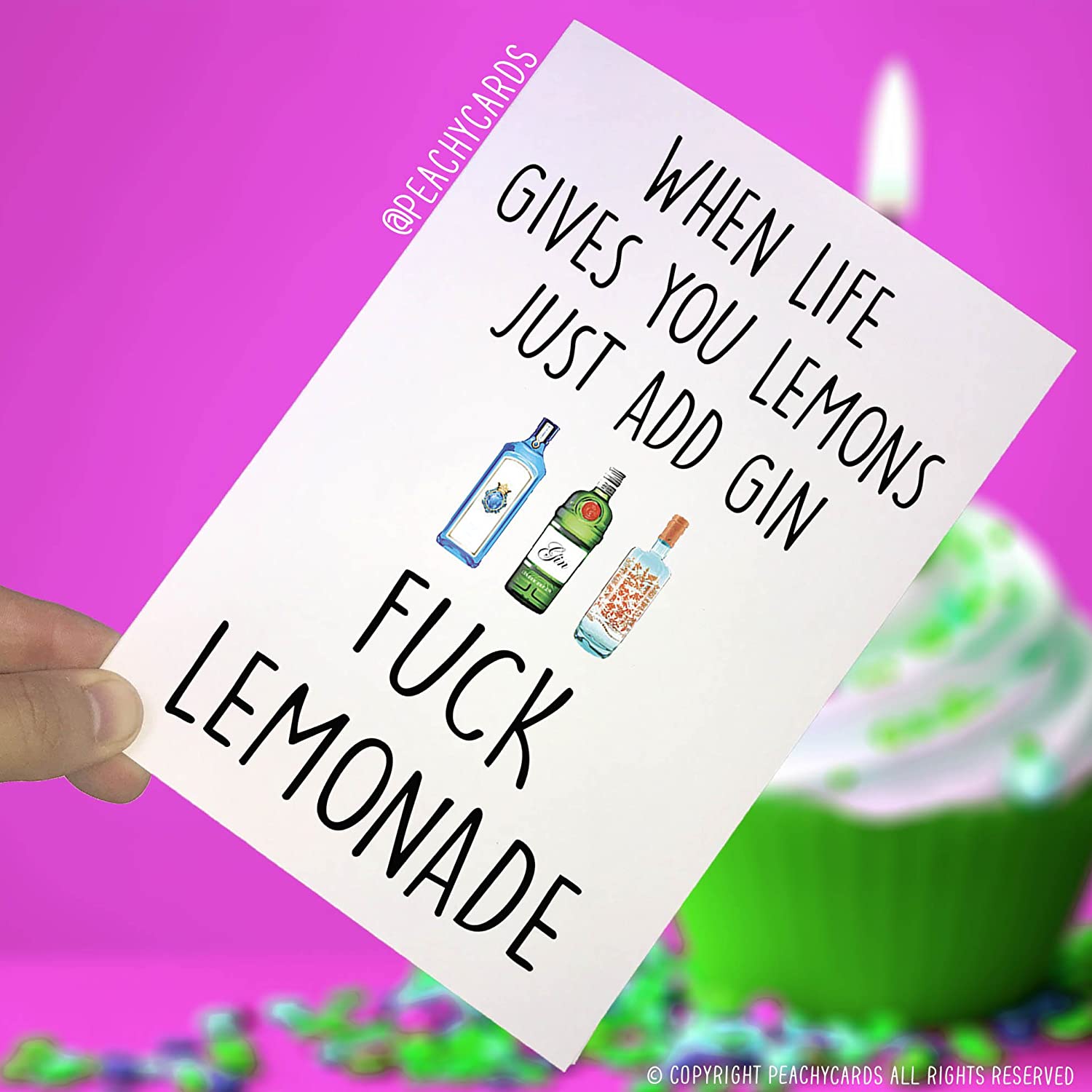 Friend Birthday Card Gin Card, Card for Friend Best Friend Card