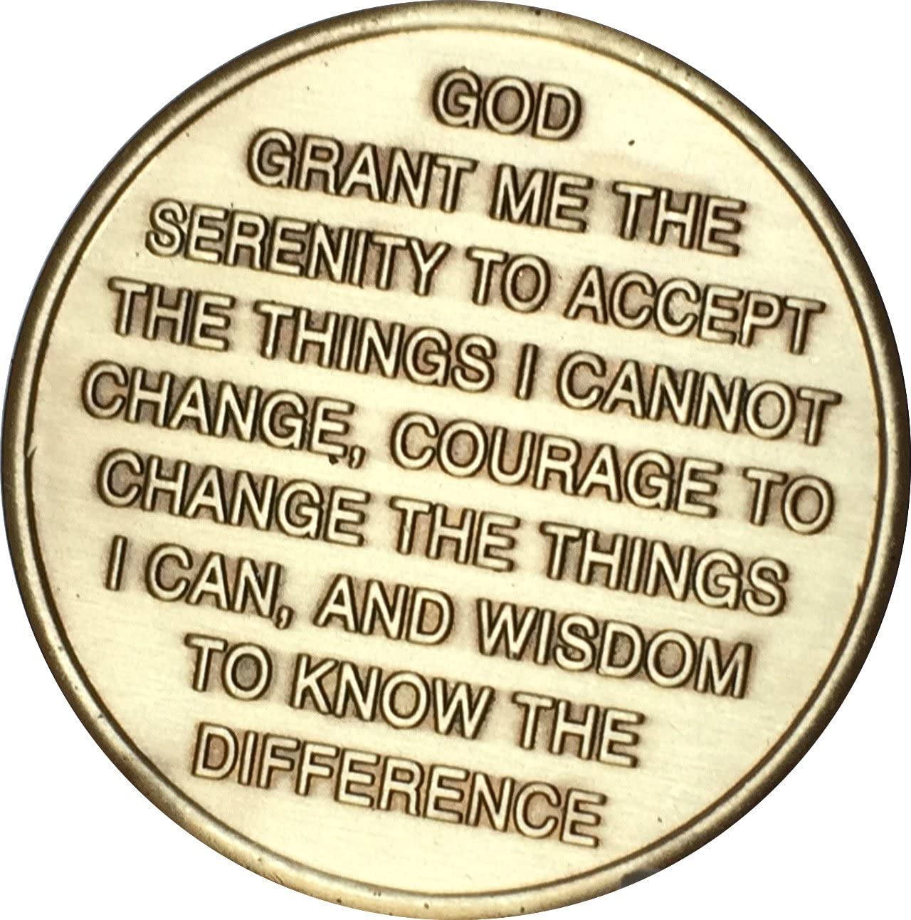 RecoveryChip One Day At A Time Universe Sun Moon Earth Medallion Color Serenity Prayer Chip, Black, Small - Image 2