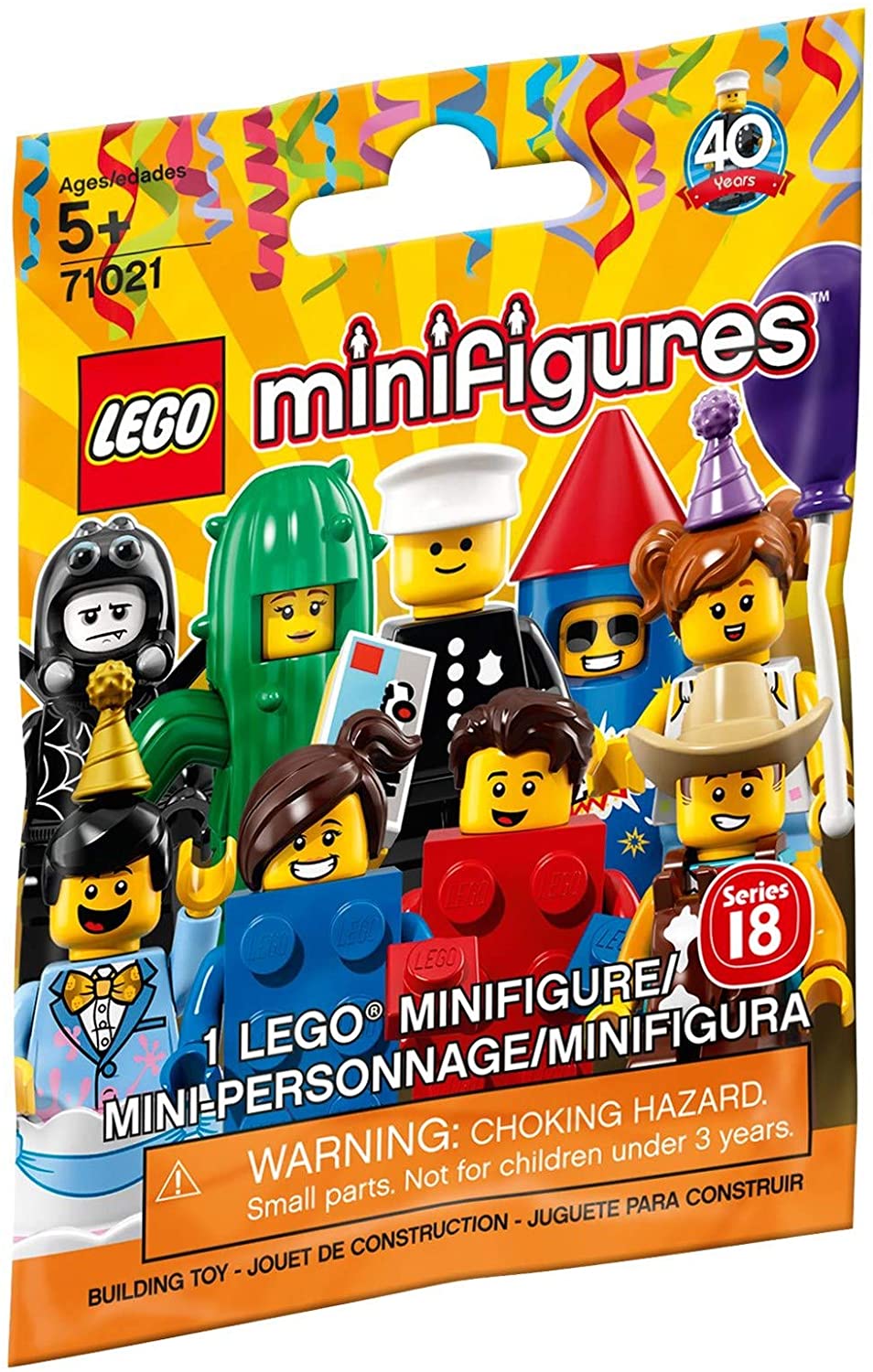 LEGO Series 18 FIREWORK GUY Minifigure (#05/17) - Bagged 71021 - Image 2