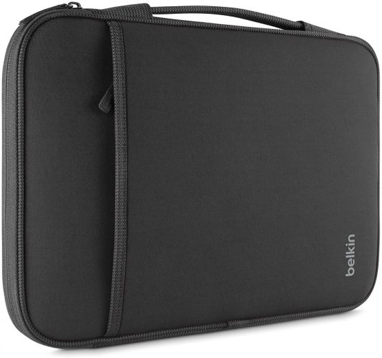 Belkin Slim Protective Sleeve with Carry Handle and Zipped Storage for Chromebooks, Netbooks and Laptops Upto 13 inch - Black