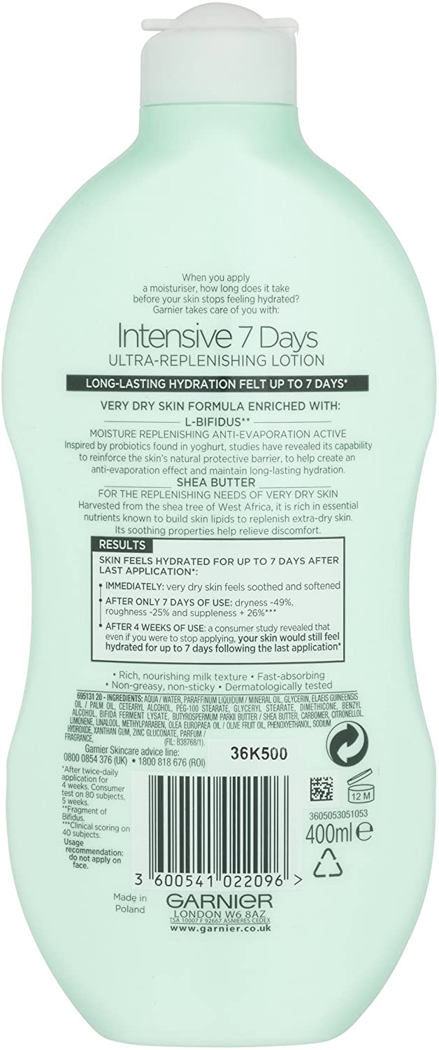 Garnier Intensive 7 Days Shea Butter Body Lotion Dry Skin, 400ml, 400 ml (Pack of 1) - Image 4