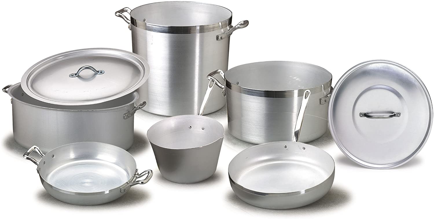 Pentole Agnelli Family Cooking Aluminium Saucepot with 2 Handles, 4.75 Litre, Silver, 4.5 Litres - Image 2