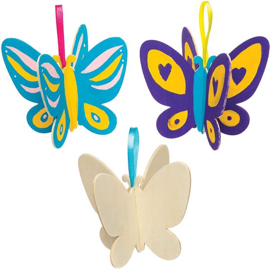 Baker Ross AR432 Wooden 3D Butterflies (Pack of 6) - Image 4