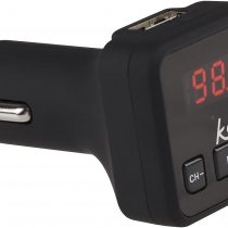 KitSound MyFM2 Bluetooth In-Car Wireless FM Transmitter Hands-Free Car Kit Adaptor, Connect Your Smartphone or Tablet to Your Car Stereo, Black