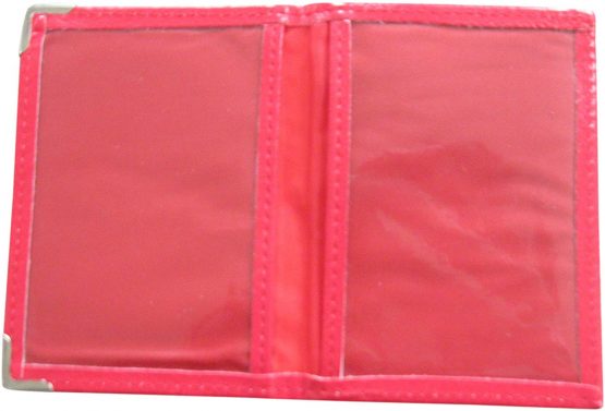 Lorenz Leather Effect Grained PU Bus Pass Cover Holder with Zip up Coin Pocket - Red - Image 3