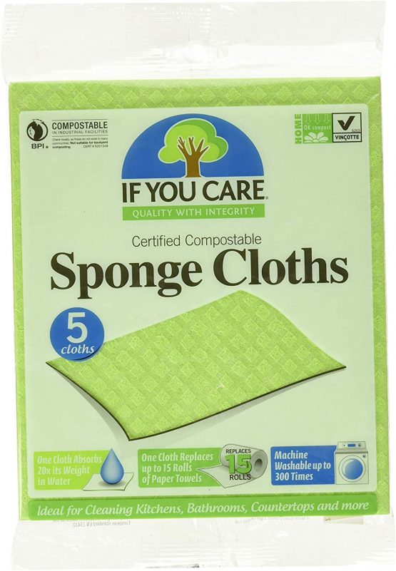 If You Care 100% Natural Sponge Cloths, 5 Count