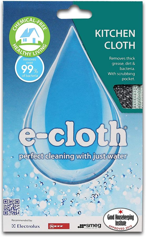 E-Cloth Kitchen Microfibre Cleaning Cloth, Reusable, 300 Wash Guarantee, 1 Pack - Image 2