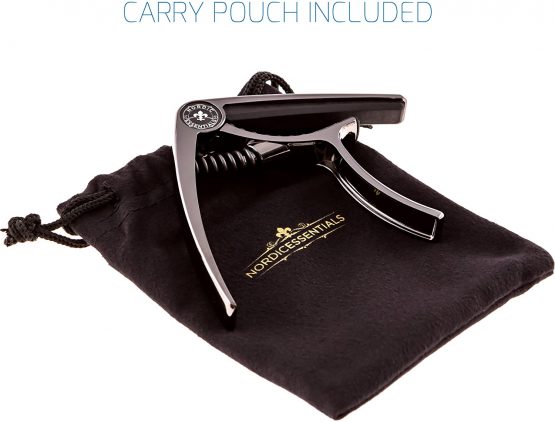 Guitar Capo Deluxe for Guitars, Ukulele, Banjo, Mandolin, Bass - Made of Premium Quality Zinc Alloy for 6 & 12 String Instruments - Luxury Accessories by Nordic Essentials™ - (Bronze) - Lifetime Warranty - Image 3