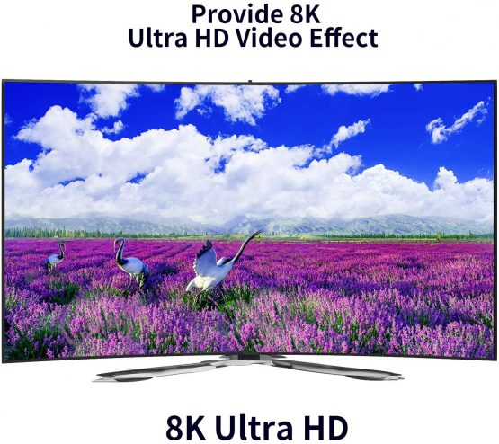 8K HDMI 2.1 Cable, 8K High Speed 48Gbps HDMI Cable, Lcueguk Nylon Braided HDMI Cord, 8K 60Hz 4K 120Hz, Dolby Vision HDR10, eARC, Compatible with UHD TV/Blu-ray/PS4/5 Xbox Projector-2Meter - Image 3