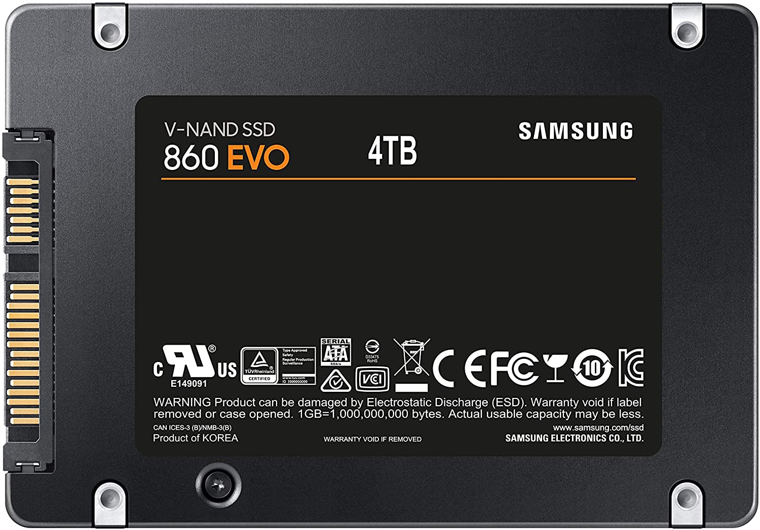 Samsung 860 EVO 4 TB SATA 2.5 Inch Internal Solid State Drive (SSD) (MZ-76E4T0) - Image 4