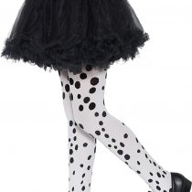 Smiffy's 49763 Dalmatian Tights, Childs, Girls, Black/White, One Size
