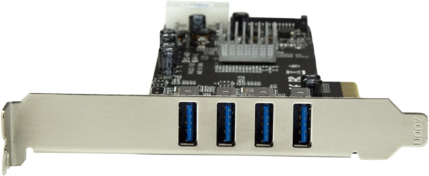 Startech 4 Port PCI Express SuperSpeed USB 3.0 Card Adapter w/ 2 Dedicated 5Gbps Channels - UASP - SATA / LP4 Power, PEXUSB3S42V - Image 3