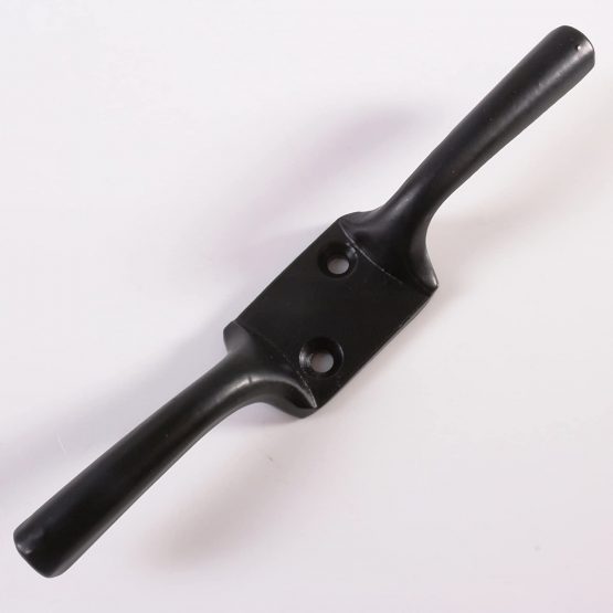 6" Large Strong Metal Cleat Hook 150mm Black Japanned