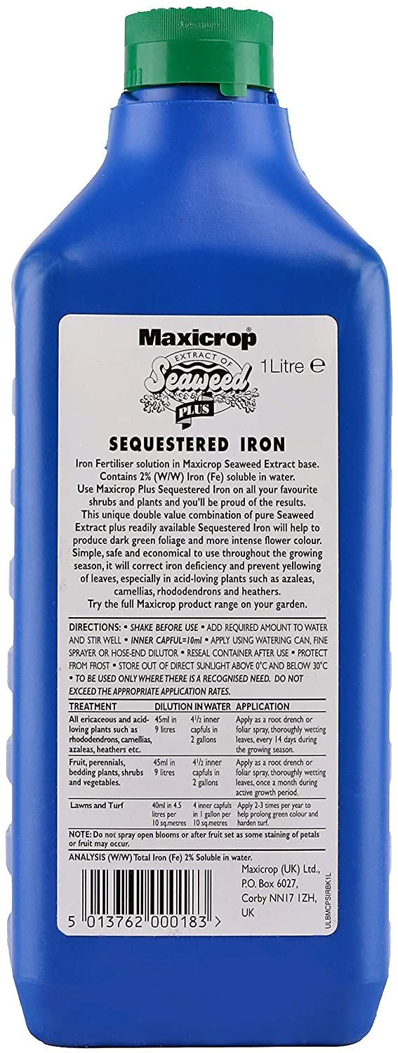 Maxicrop PPSI61L Sequestered Iron, 1L, Iron Infused Natural Seaweed Extract, Protects Against Yellowing - Image 4