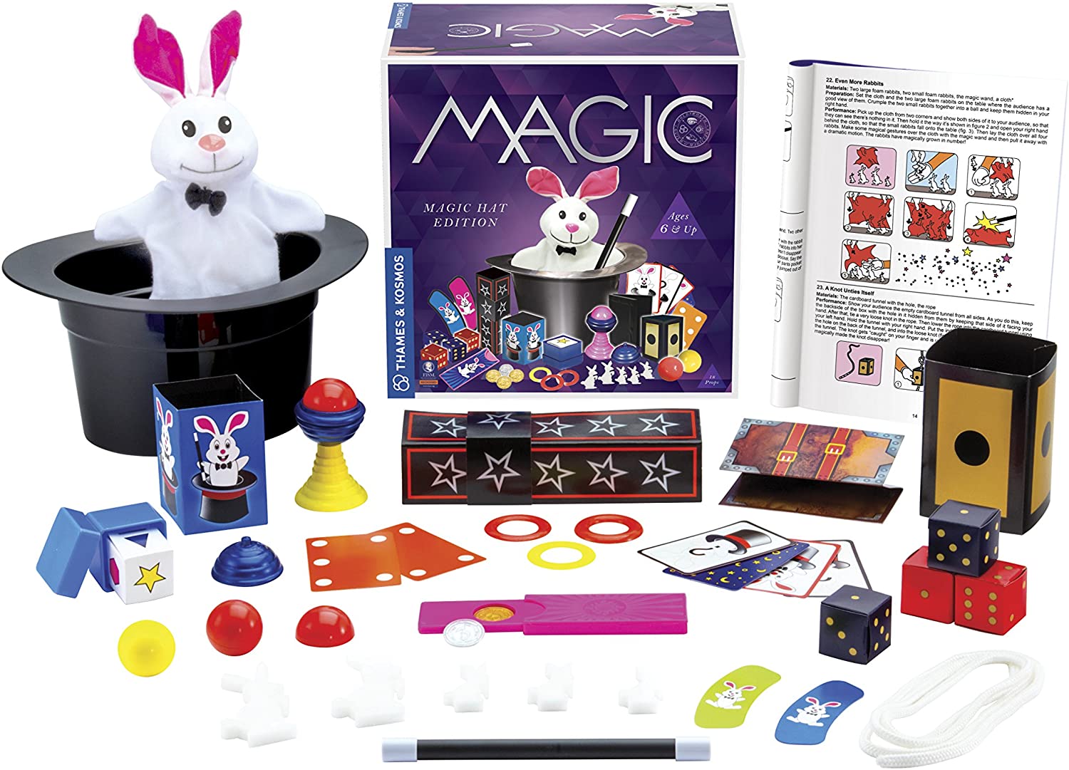 Thames and Kosmos 680282 Magic Hat, 40 Magic Props Inside, Learn and Perform for Your Friends and Family Ages 6+ - Image 2