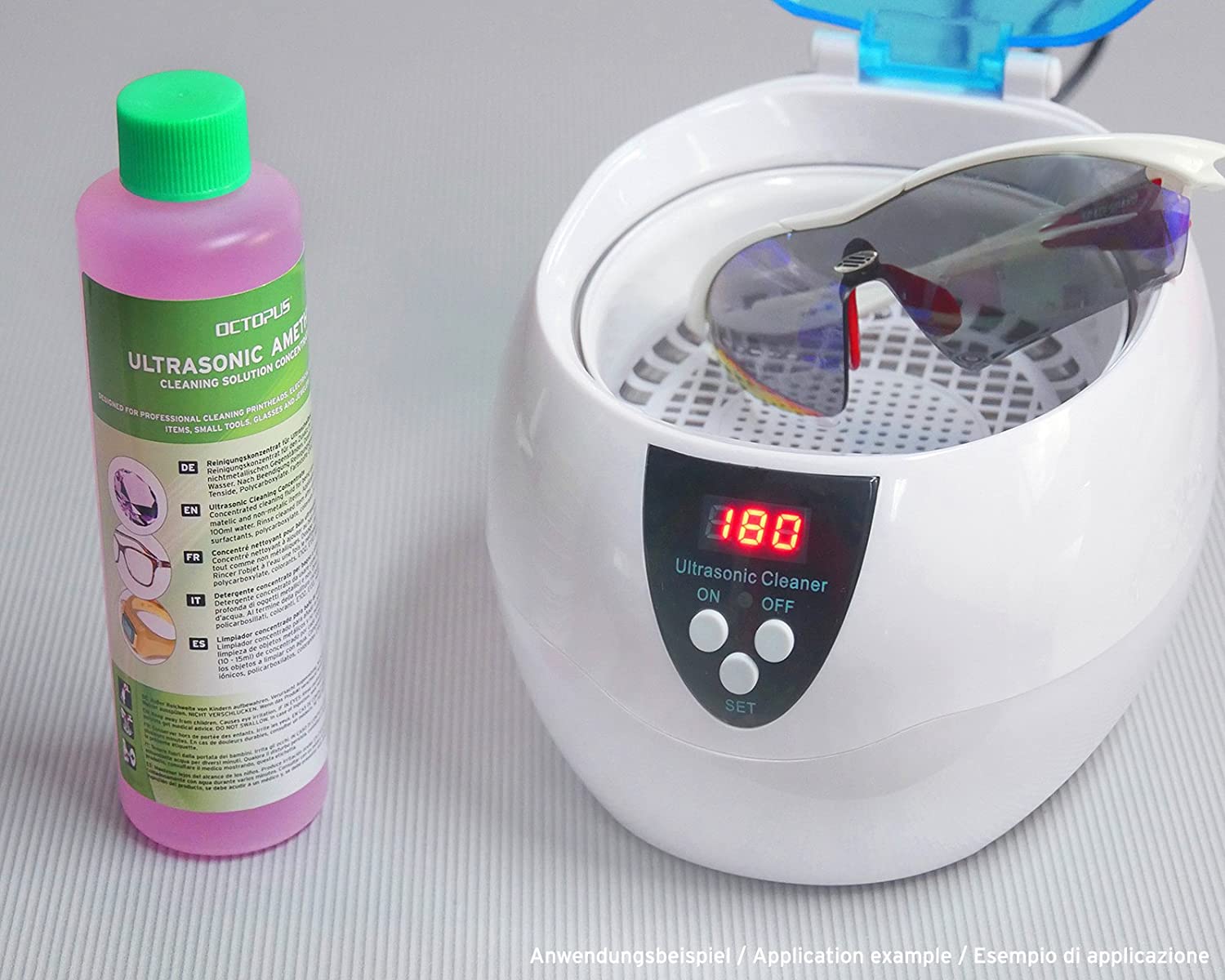 OCTOPUS Special Ultrasonic Cleaner, concentrate for use in ultrasonic cleaner spectacle cleaner, hygienic jewellery cleaner (250ml) - Image 4