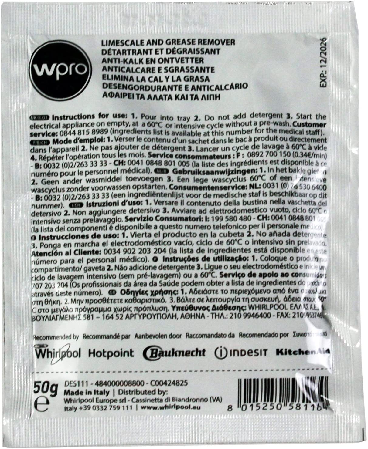 NEW Limescale & Detergent Remover for All Dishwashers and Washing Machines, Genuine Indesit Hotpoint Professional collection - Image 2