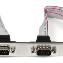 StarTech 2 Port 16in DB9 Serial Port BRacket to 10 Pin Header - DB9 bRacket - DB9 Header - Serial Port bRacket (PLATE9M2P16), Gray
