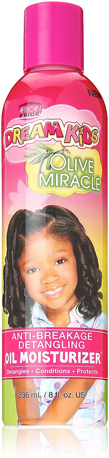African Pride Dream Kids Olive Miracle Anti-Breakage Detangling Oil Moisturizer 236 ml/8 fl.oz, 236 ml (Pack of 1)