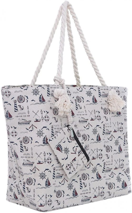 Large beach bag water resistant with zip