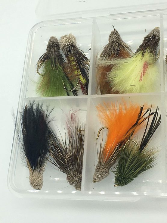 BestCity Fly Fishing Majestic Muddler Set Pack of 16 flies sizes 6-12 + free clip shut box - Image 3