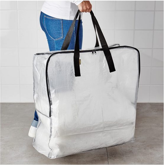 IKEA DIMPA 3 pcs Extra Large Storage Bag, Clear Heavy Duty Bags, Moth and Moisture Protection Storage Bags - Image 3