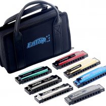 East top Diatonic Harmonica Set of 7, 10 Holes Blues Harmonica T003 Mouth Organ set, A, B, C, D, E, F and G key harmonicas for Adults, Beginner, Professionals and Students as Gift