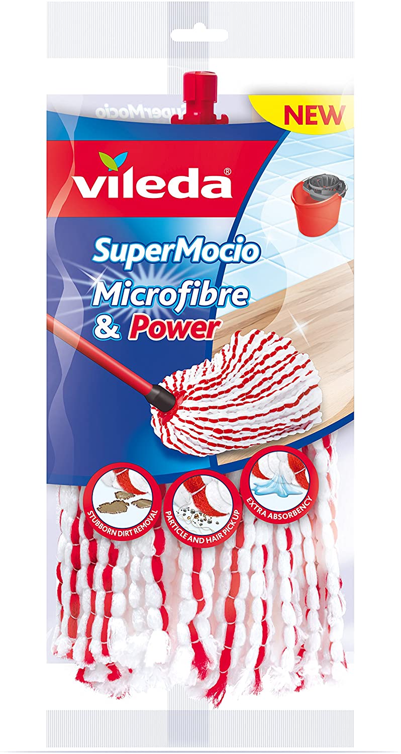 Vileda SuperMocio Microfibre Mop Refill Head, purple