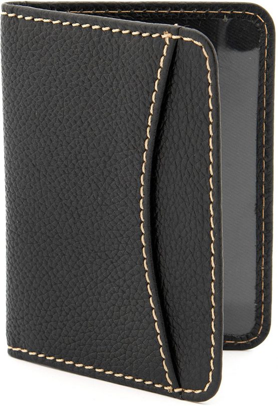 Leather Travel Pass/Oyster Card Holder with Contrast Stitching by 1642
