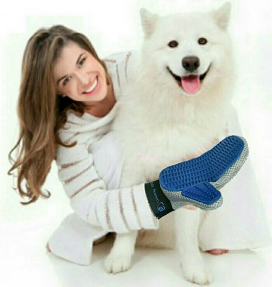 Mr. Peanut's Pet Grooming Glove Brush, Deshedding Tool, For Long and Short Hair Grooming of Dogs, Horses, Bunnies & Some Agreeable Cats, Pet Massage & Bathing Brush & Comb - Image 3
