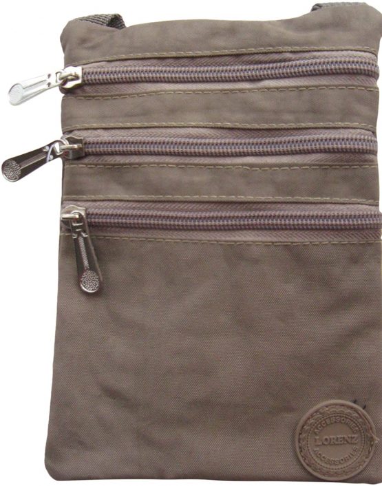 Ladies Crinkled Nylon Small Cross Body Bag Organizer - Image 2