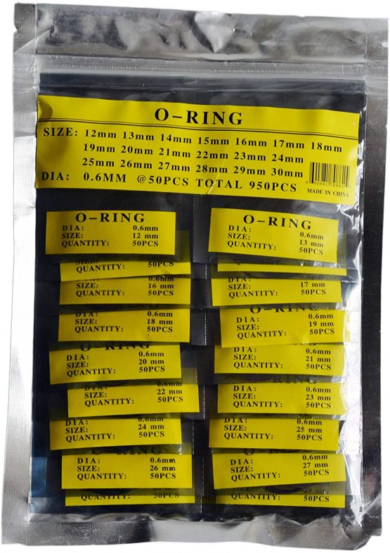 LLF Watch Gaskets Replacement kit, O Ring Watch Back Gasket Rubber Seal Washers Set Backs (0.6MM)
