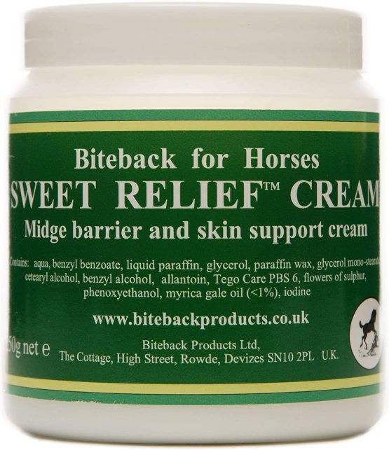 Biteback Products 'Sweet Relief'™ Midge Barrier and Skin Support Cream for Horses 250g