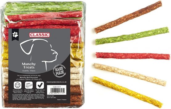 Classic for Dogs Munchy Roll, Multi-Colour, 125 x 9-10 mm, Pack of 100