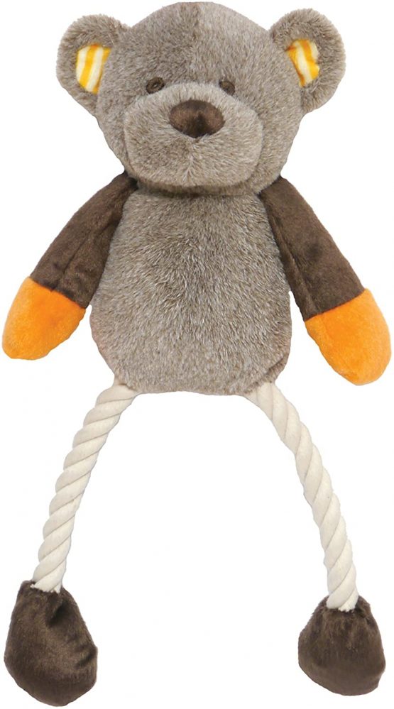 Rosewood Teddy Twister Dog Toy, grey
