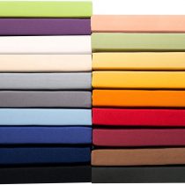 aqua-textil Pur Fitted Sheet Divan Water Beds Cotton 140x200-160x220 cm snow white