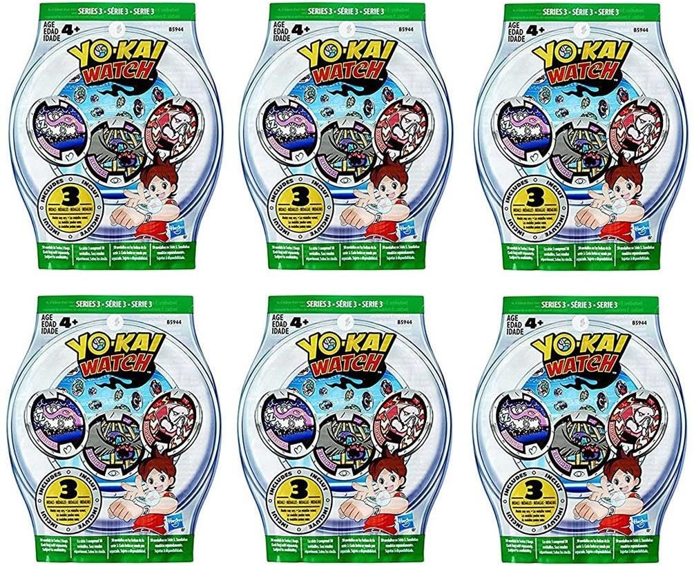 6 Blind Bags: Yo-Kai Watch Series 3 Medals – 18 Random Medals by Yokai ...