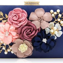 Milisente Women Clutch Bag Flower Evening Bag Handbag Wedding Clutch Purse