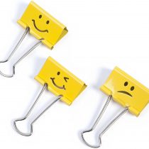 Rapesco 1354 32 mm Fun Foldback Clips, Bright Yellow, Pack of 20