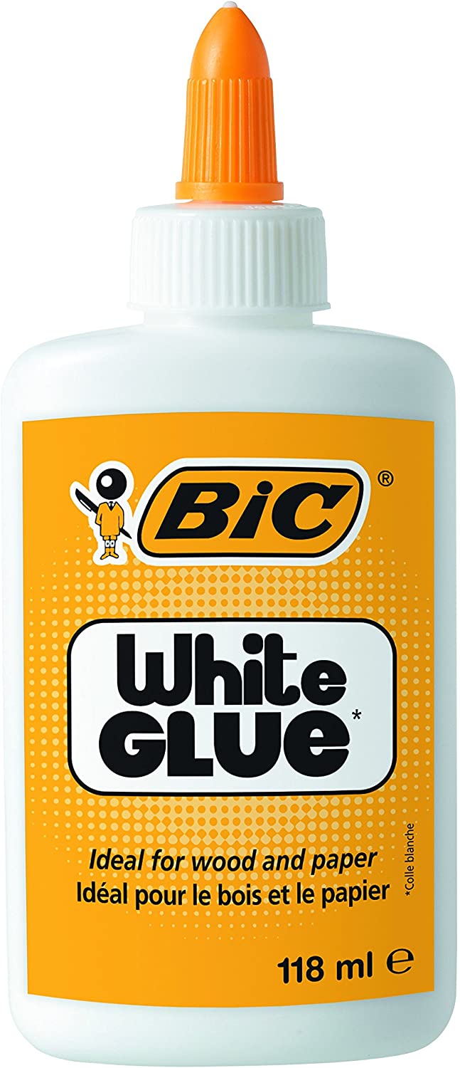 BIC Liquid White Glue - Box of 8 - 118 ml Bottles of Glue for Paper Crafts or Wood - Washable with Precise Applicator Tip - Image 2