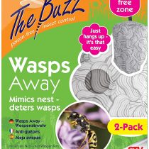 ZERO IN STV369 Wasps Away 2 Pack (Humane Chemical-Free Wasp Deterrent, Mimics Natural Wasp Nest), Grey, 2.5x17.5x23 cm