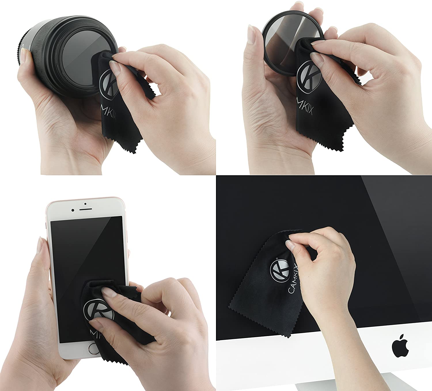 Camkix Lens and Screen Cleaning Kit - 2x cleaning spray, 2x microfiber cloth - Perfect to clean the lens of your DSLR or camera - Also great for your smartphone, tablet, notebook, etc. - Image 3