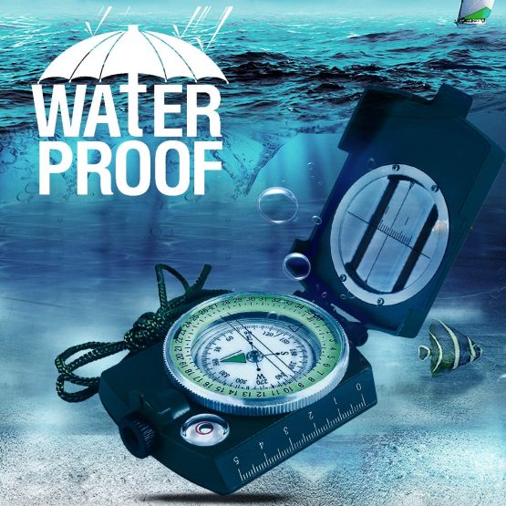 XCOZU Military Compass, Army Compass Waterproof Lensatic Compass Prismatic Compass Geology with Compass Pouch Lanyard and User Guide, Sighting Compass Navigation for Walking Hunting Hiking Camping - Image 4