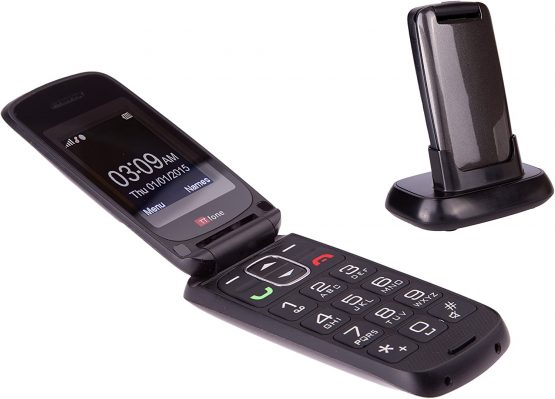 TTfone Star Big Button Simple Easy To Use Flip Mobile Phone Pay As You Go (Vodafone PAYG, Grey) - Image 2
