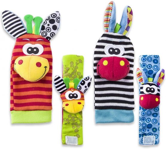 Baby Foot Finder & Wrist Rattles - Developmental Sensory Baby Toy - Toys Baby Socks & Rattles - Newborn Toys for Girls Boys - Baby Boy Girl Toys 0 - 9 Months - Image 2